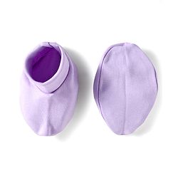 Babyhug Disney Interlock Knit Cap, Mittens and Booties Set with Winnie the Pooh Graphics Lilac - Diameter 17.5 cm