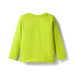 Babyhug 100% Cotton Knit Full Sleeves T-Shirts with Stripe & Happy & Goal Time Text Print Pack of 3 - Navy Blue & Lime Green