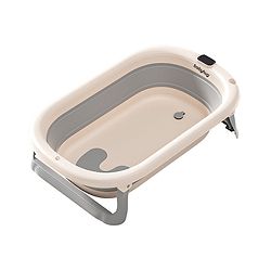 Babyhug Foldable Baby Bathtub - Blue - Free Size| Ideal for Infants & Toddlers| For Boys & Girls| Drain Plug| Non-slip Base| Travel Friendly| Compact Fold for Easy Storing