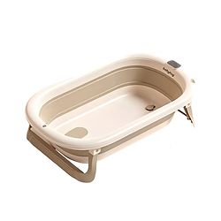 Babyhug Foldable Baby Bathtub - Blue - Free Size| Ideal for Infants & Toddlers| For Boys & Girls| Drain Plug| Non-slip Base| Travel Friendly| Compact Fold for Easy Storing