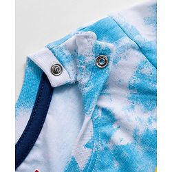 Babyhug 100% Cotton Knit Full Sleeves T-Shirt with Smiley & Be Kind Text Print - Blue