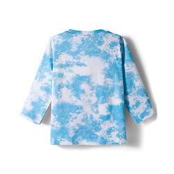 Babyhug 100% Cotton Knit Full Sleeves T-Shirt with Smiley & Be Kind Text Print - Blue