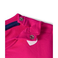 Babyhug 100% Cotton Knit Full Sleeves T-Shirt with Heart Print - Pink