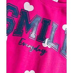 Babyhug 100% Cotton Knit Full Sleeves T-Shirt with Heart Print - Pink