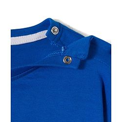 Babyhug 100% Cotton Knit Full Sleeves T-Shirt with Be Awesome Text Print - Royal Blue
