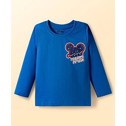 Babyhug Disney Single Jersey Knit Full Sleeves T-Shirts with Mickey & Friend Graphic Pack of 3 - Red Blue & White