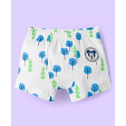 Babyhug Disney Lycra Knit Trunks with Mickey Mouse Graphic Pack of 3 - Light Blue White & Light Green