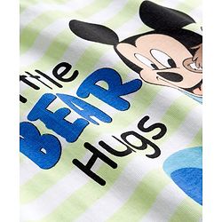 Babyhug Disney Single Jersey Knit Sleeveless Vest with Mickey Mouse Graphic Pack of 3 - Light Blue White & Light Green