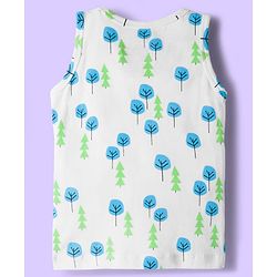 Babyhug Disney Single Jersey Knit Sleeveless Vest with Mickey Mouse Graphic Pack of 3 - Light Blue White & Light Green