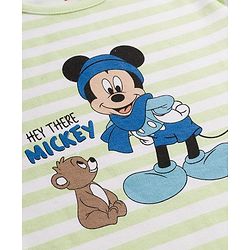 Babyhug Disney Interlock Knit Full Sleeves Onesies with Minnie Mouse Graphic Pack of 3 - Light Green Light Blue & White