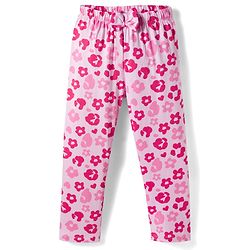 Babyhug Cotton Knit Full Sleeves Co-ords Night Suit With Floral Print - Pink