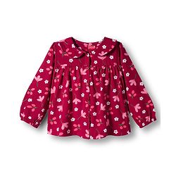 Babyhug Cotton Knit Full Sleeves Co-ords Night Suit With Floral Print - Maroon