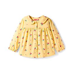Babyhug Cotton Knit Full Sleeves Co-Ord Night Suit with Floral  Print - Yellow