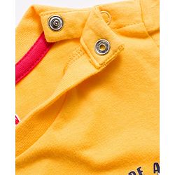 Babyhug 100% Cotton Knit Full Sleeves T-Shirt with Adventure Text Print Pack of 3 - Dark Green & Yellow Blue