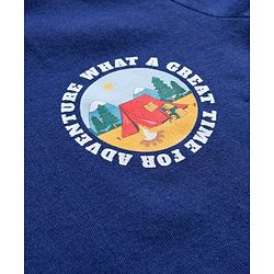 Babyhug 100% Cotton Knit Full Sleeves T-Shirt with Adventure Text Print Pack of 3 - Dark Green & Yellow Blue