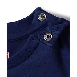 Babyhug 100% Cotton Knit Full Sleeves T-Shirt with Adventure Text Print - Navy Blue