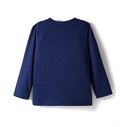Babyhug 100% Cotton Knit Full Sleeves T-Shirt with Adventure Text Print - Navy Blue