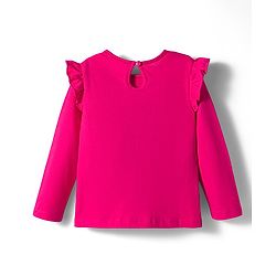 Babyhug 100% Cotton Knit Full Sleeves T-Shirt with Floral & Text Print  - Dark Pink