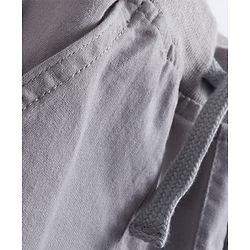 Babyhug Twill Woven Full Length Solid Color Joggers with Stretch - Grey
