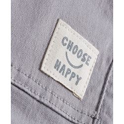 Babyhug Twill Woven Full Length Solid Color Joggers with Stretch - Grey