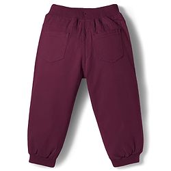 Babyhug Twill Woven Full Length Solid Color Joggers with Stretch - Grey