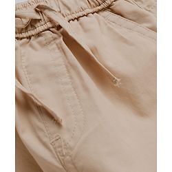 Babyhug Twill Woven Full Length Trouser Pant With Stretch - Beige