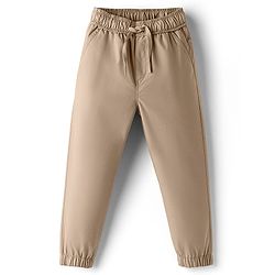 Babyhug Twill Woven Full Length Trouser Pant With Stretch - Beige