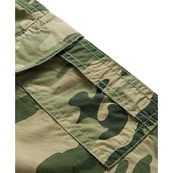 Babyhug Cotton Woven Full Length Jogger With Camouflage Print - Green