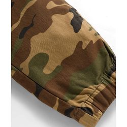 Babyhug Cotton Woven Full Length Trouser Pant With Camouflage Print - Multicolour