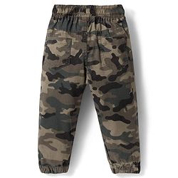 Babyhug Cotton Woven Full Length Trouser Pant With Camouflage Design - Multicolour
