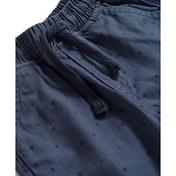 Babyhug Cotton Woven Full Length Printed Trouser Pant - Blue