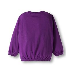 Babyhug 100% Cotton Knit Full Sleeves T-Shirt with Fabulous Text Print - Voilet