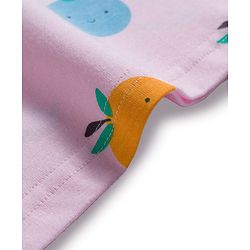 Babyhug 100% Cotton Knit Full Sleeves T-Shirt with Fruit Print - Light Pink
