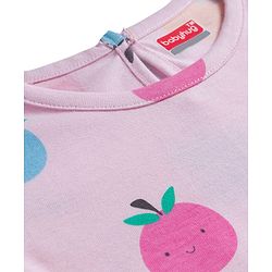 Babyhug 100% Cotton Knit Full Sleeves T-Shirt with Fruit Print - Light Pink