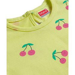 Babyhug 100% Cotton Knit Full Sleeves T-Shirt with Fruit Print - Yellow