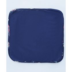 Babyhug Cotton Knit Wash Cloth with Floral Print Pack of 6 - Navy Blue Pink & Yellow