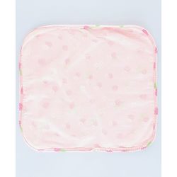 Babyhug Cotton Knit Wash Cloth with Floral Print Pack of 6 - Navy Blue Pink & Yellow