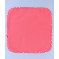 Babyhug Cotton Knit Wash Cloths with Floral & Polka Dot Pack Of 6 L 25.4 x B 25.4 cm - White Yellow & Pink