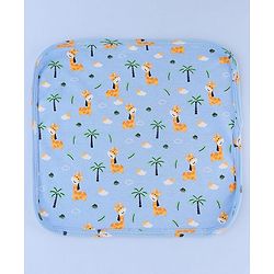 Babyhug Cotton Knit Wash Cloths with Vehicle & Animal Pack Of 6 L 25.4 x B 25.4 cm - White Light Blue & Light Green