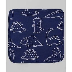 Babyhug Cotton Knit Wash Cloth with Animal & Vehicle Print Pack of 6 - Yellow White & Navy Blue