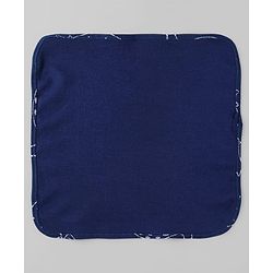 Babyhug Cotton Knit Wash Cloth with Animal & Vehicle Print Pack of 6 - Yellow White & Navy Blue