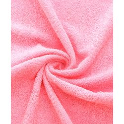 Babyhug Cotton Terry Woven Bath Towel With Strawberry Embroidery L 96 x B 46 cm - Baby Pink