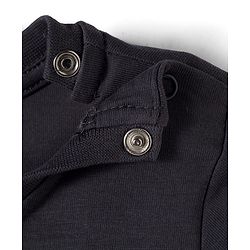 Babyhug Cotton Knit Full Sleeve Night Suit with Ghost Print - Charcoal Grey