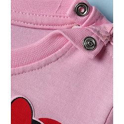 Babyhug Disney Single Jersey Knit Full Sleeves T-Shirt with Minnie Mouse Graphic - Pink