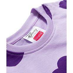 Babyhug Disney Terry Knit Full Sleeves Sweatshirt and Track Pant Set with Minnie Mouse Graphic - Purple