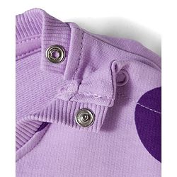 Babyhug Disney Terry Knit Full Sleeves Sweatshirt and Track Pant Set with Minnie Mouse Graphic - Purple