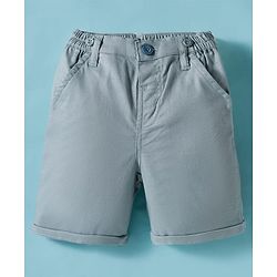 Babyhug Cotton Woven Half Sleeves Shirt & Short Set With Bow & Suspender - White