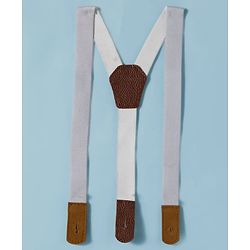 Babyhug Cotton Woven Half Sleeves Shirt & Shorts Set with Bow & Suspender - Light Peach & Beige