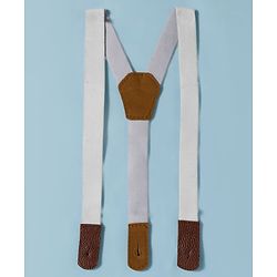 Babyhug Cotton Woven Half Sleeves Shirt & Shorts Set with Bow & Suspender - Light Peach & Beige