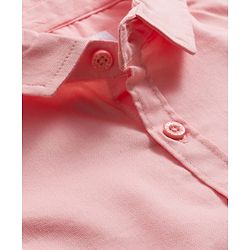Babyhug Cotton Woven Half Sleeves Shirt & Shorts Set with Bow & Suspender - Light Peach & Beige